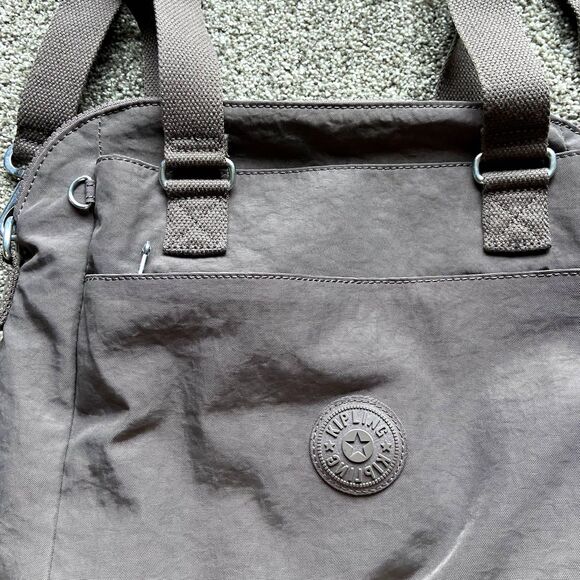 KIPLING ZIP TOP ADJUSTABLE SHOULDER BAG BROWN A303576 - Picture 2 of 8